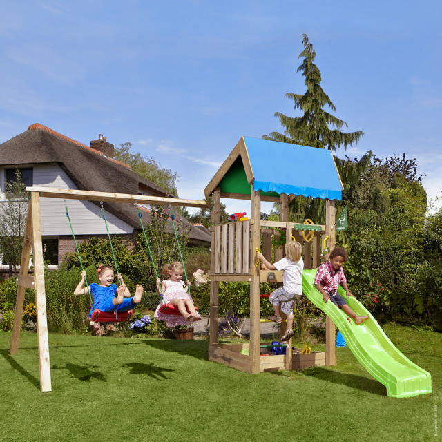 Legetårn Jungle Gym Home 2.1, m/2-Swing Module 220 ekskl. rutschebane