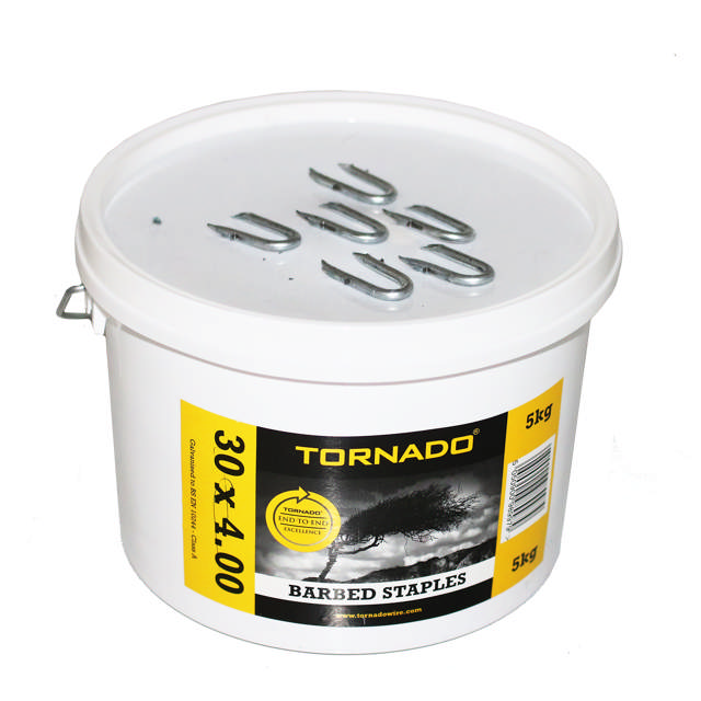 Staple with barbs, galvanized 4.0 × 40 mm – 5 kg