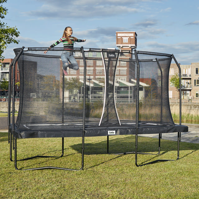 Trampolin Premium Black Edition rektangulær 305 x 214 cm Salta
