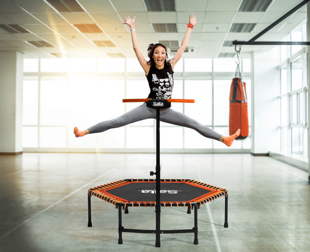 Fitness trampolin med håndtag, orange Salta