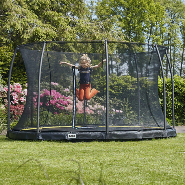 Trampolin Comfort Edition Ground Ø396 cm, sort Salta