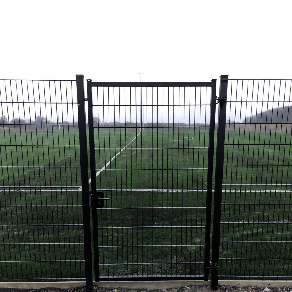 DSM ganglåge enkelt m/sc B1,25 x H1,40 m, galvaniseret + pulverlakeret sort RAL 9005