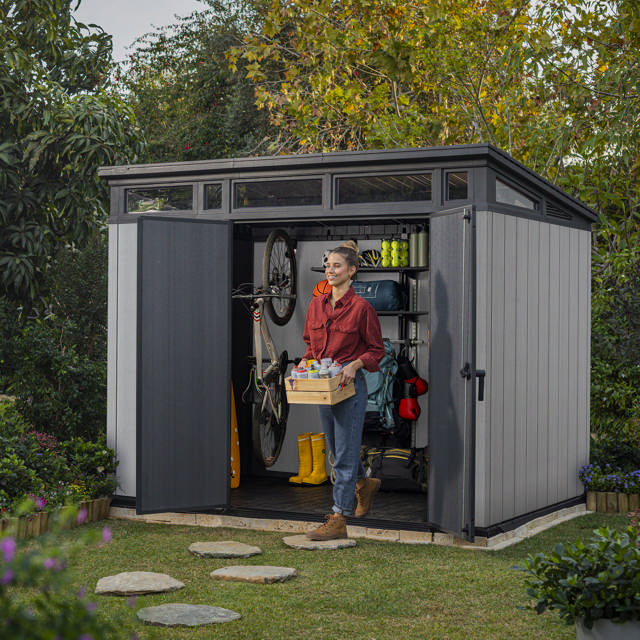 Skur Artisan 9 x 7, lysgrå, Keter