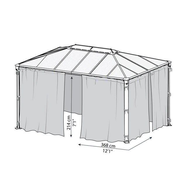 Martinique 3600 incl. curtains and net Canopia