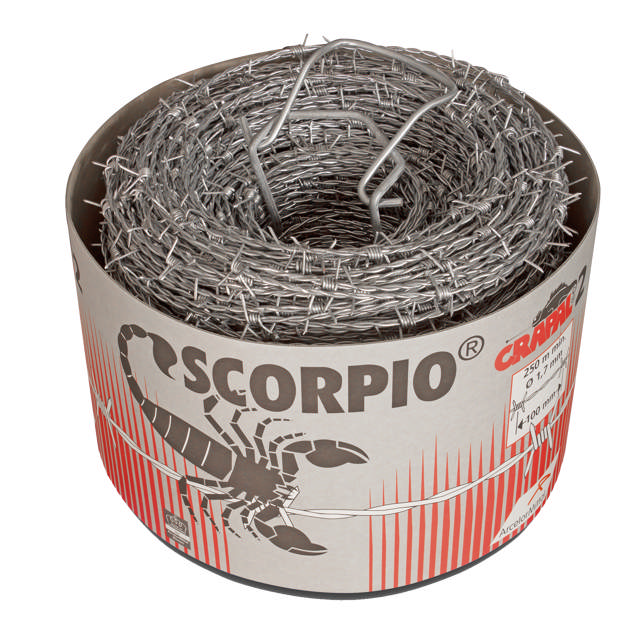 Barbed wire 250 m, galvanised
